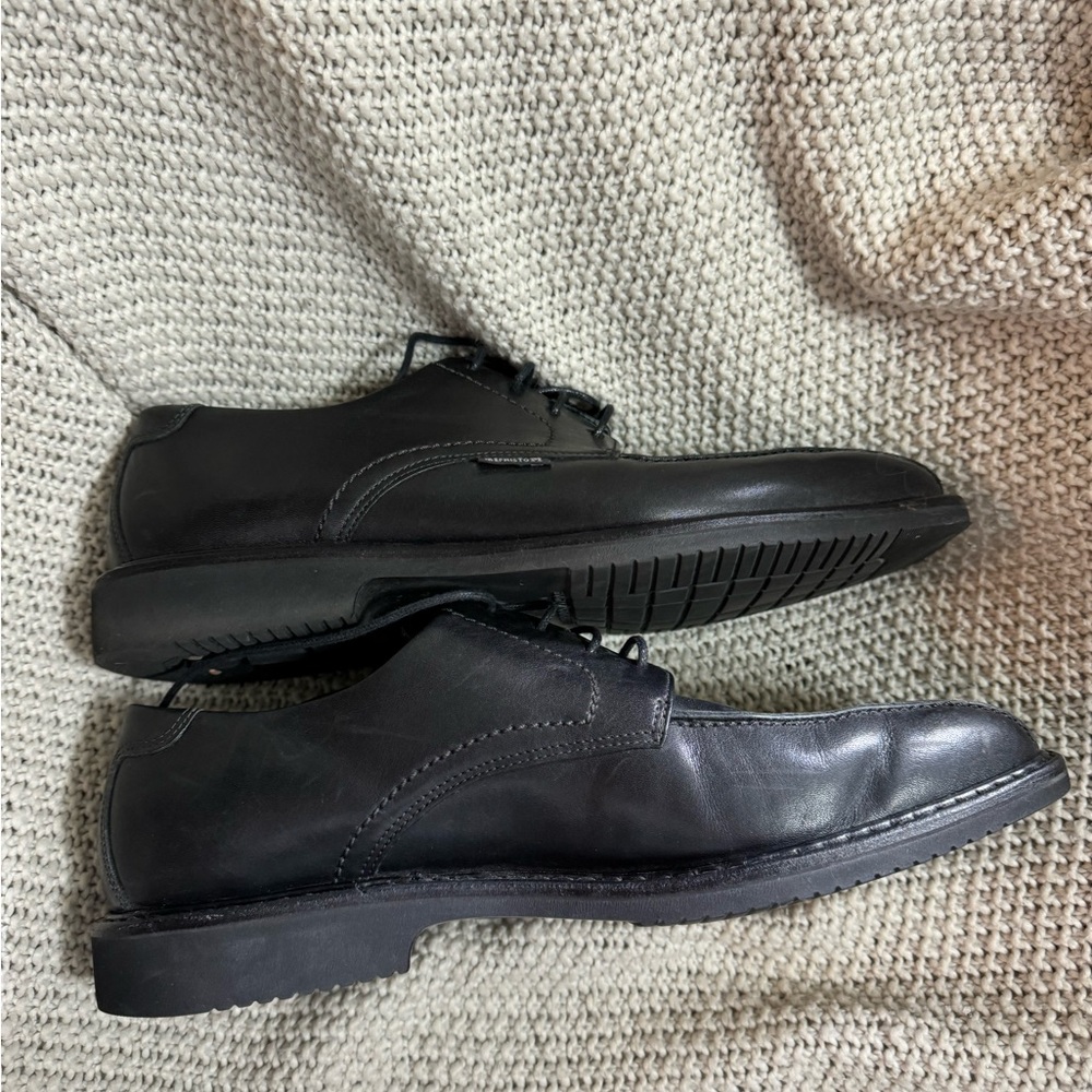 Mephisto Men Lace Up Shoes Bike Toe Black Leather US 11 - Picture 4 of 6
